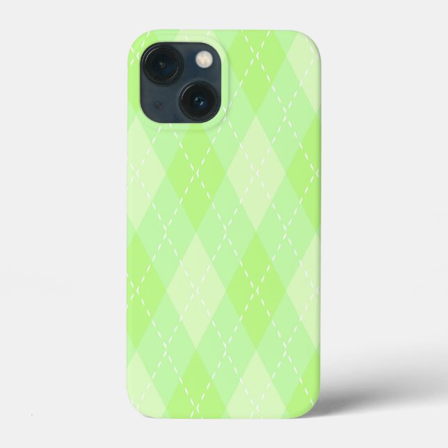 NÚMEROS DE PADRÕES DE DIAMANTE ARGYLE VERDE LIMÃO (Verso)