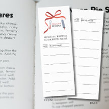 Números de Página de Livro de Cookbooks de Receita