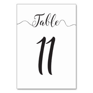 Números de Tabela Cartão de Mesa de Casamento
