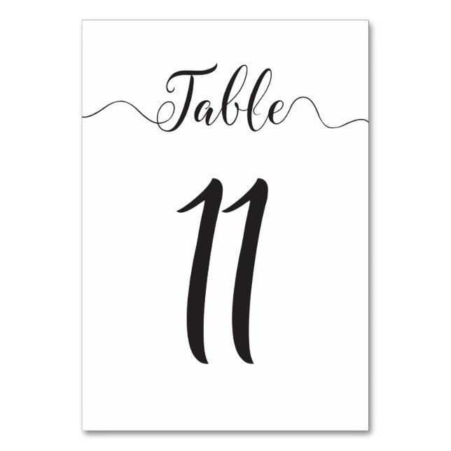 Números de Tabela Cartão de Mesa de Casamento (Frente)