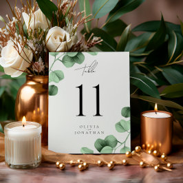 Números de Tabela Casada Eucalyptus Greenery