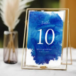 Números de Tabela de Casamento de Ocultação de Pne<br><div class="desc">Cartões de números de tabela de casamento impressos com um fundo de cor azul-abstrato para a água para coordenar com a nossa coleção de Ocultos Sapphire. Personalize cada número necessário e adicione cada um ao carrinho individualmente para garantir uma impressão precisa. Use as ferramentas de design para editar as fontes...</div>