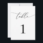Números de Tabela de Casamento/Evento Preto e Bran<br><div class="desc">(**NOTA: Para solicitar,  basta ajustar o número da tabela (e o nome/data) e adicionar cada número ao carrinho separadamente. Em seguida,  faça check-out assim que terminar.) Belo,  elegante,  moderno e minimalista,  cartão de número de mesa. Totalmente personalizável com seus nomes (ou Nome do Evento) e Data.</div>