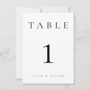 Números de Tabela de Casamento/Evento Preto e Bran