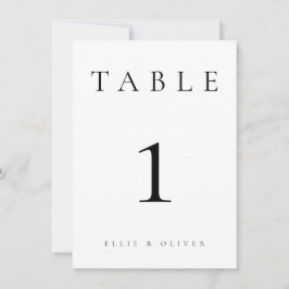 Números de Tabela de Casamento/Evento Preto e Bran