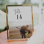 Números de Tabela de Fotografias de Preto Quadrado<br><div class="desc">Estes números modernos de tabelas fotográficas preto e branco, de 5 x 7 pol, são perfeitos para um casamento simples. O design de boho minimalista apresenta uma tipografia rústica única e na moda boêmica em preto e branco mínimo limpo. A placa impressão na frente e atrás (lado duplo). Personalize cada...</div>