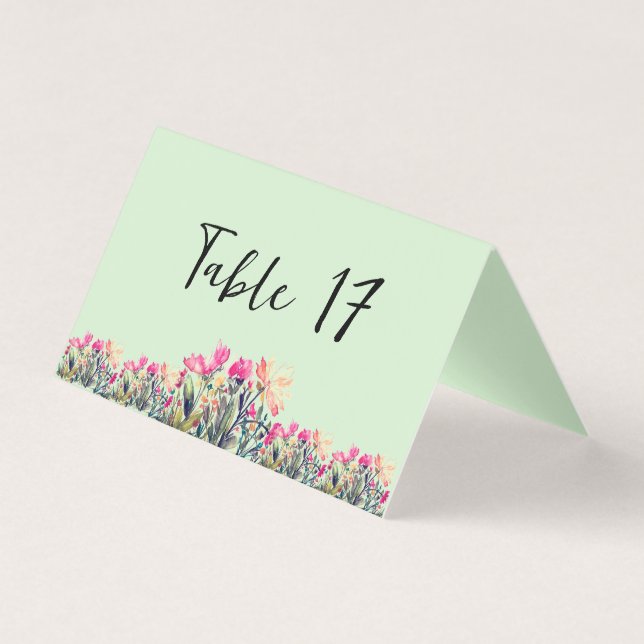 Números de tabela verde da Casa Floral (Frente)