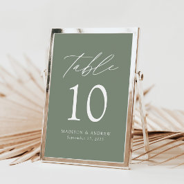 Números de Tabela Verde de Casamento do Sábio Eleg