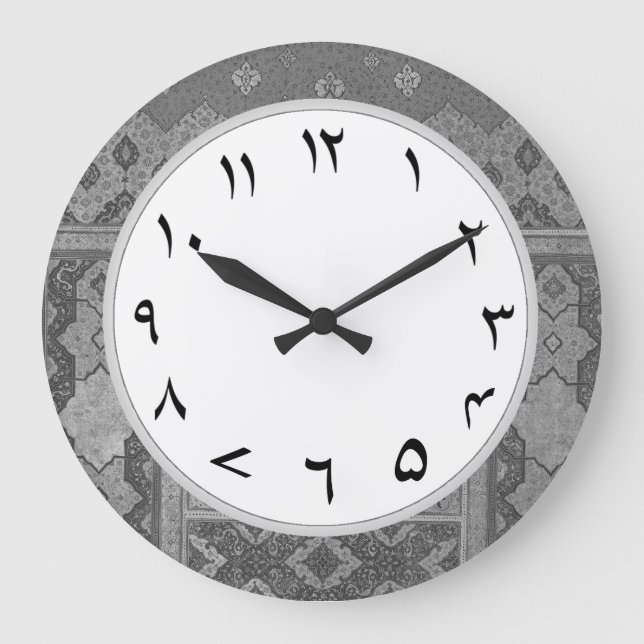 Números de Urdu da cinza Numerais de Relógio (Frente)