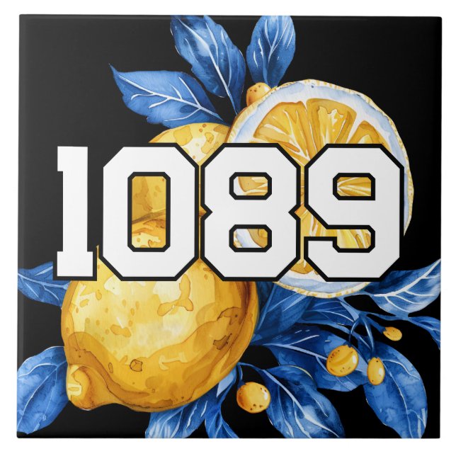 Números editáveis do Azulejo de endereço (Frente)