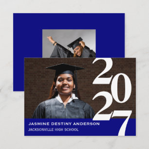 Números Grandes Azul - Anúncio de Graduação 3x