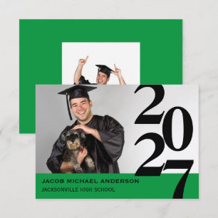 Números Grandes Verde - Anúncio de Formatura 3x5