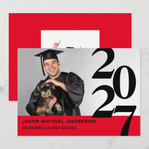 Números Grandes Vermelhos - Anúncio de Graduaç