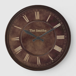 Números romanos - Relógio de Parede Acrílica Rusty