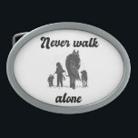 Nunca Ande Sozinho - Amante de os animais Russo<br><div class="desc">Esta design carinhosa e rústica mostra uma menina caminhando ao lado de seus amados animais - um cavalo, um cachorro e um pequeno companheiro fofo. O estilo de silhueta, feito à mão, adiciona um encanto nostálgico, fazer-o uma escolha perfeita para amantes de os animais, proprietários de cavalos e fazendeiros. Seja...</div>