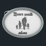 Nunca Ande Sozinho - Amante de os animais Russo<br><div class="desc">Esta design carinhosa e rústica mostra uma menina caminhando ao lado de seus amados animais - um cavalo, um cachorro e um pequeno companheiro fofo. O estilo de silhueta, feito à mão, adiciona um encanto nostálgico, fazer-o uma escolha perfeita para amantes de os animais, proprietários de cavalos e fazendeiros. Seja...</div>