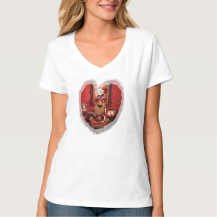 Nunca após o t-shirt alto dos corações de Lizzi