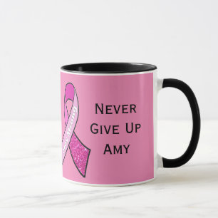 "Nunca dê acima" a caneca personalizada cancro da