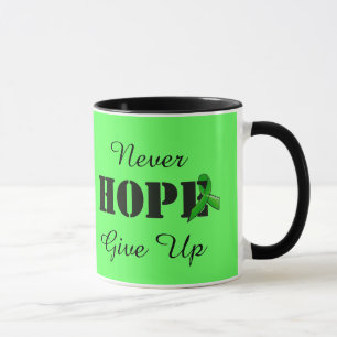 Nunca dê acima, caneca da consciência da doença