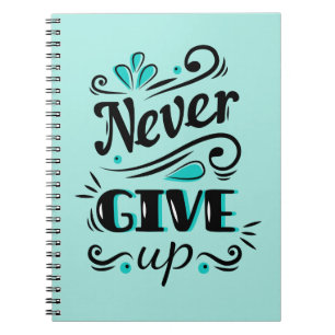 Nunca dê acima o caderno espiral inspirador