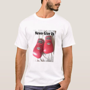 Nunca dê acima o t-shirt das luvas de