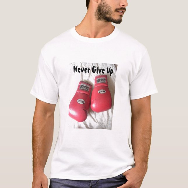 Nunca dê acima o t-shirt das luvas de (Frente)