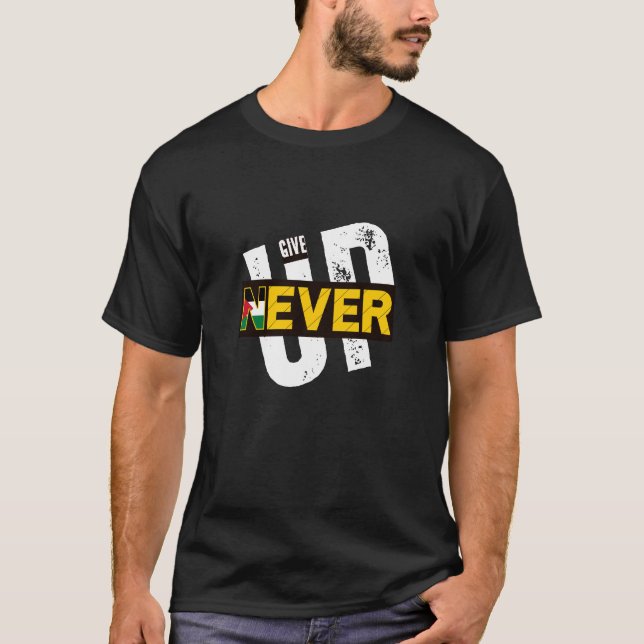 NUNCA DESISTA | Camiseta Protesto Grunge Ousada (Frente)