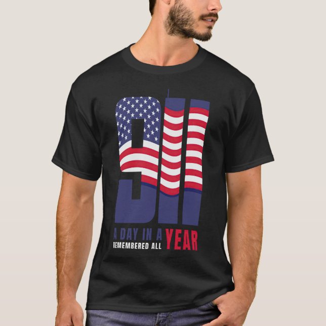 Nunca Esqueça a Camiseta 9 11 (Frente)
