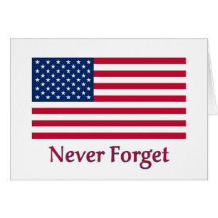 Nunca Esqueça o Cartão de Bandeira Americano