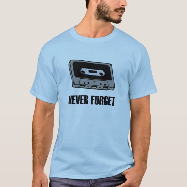 Nunca esqueça o t-shirt da cassete de banda (Frente)