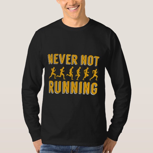 Nunca Executando o Workout de Camisa do Runner de  (Frente)