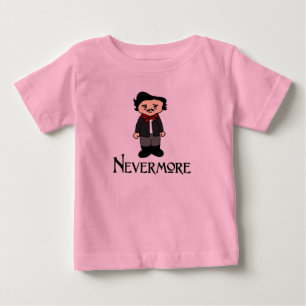 Nunca mais Edgar Allan Poe a camisa do bebê do