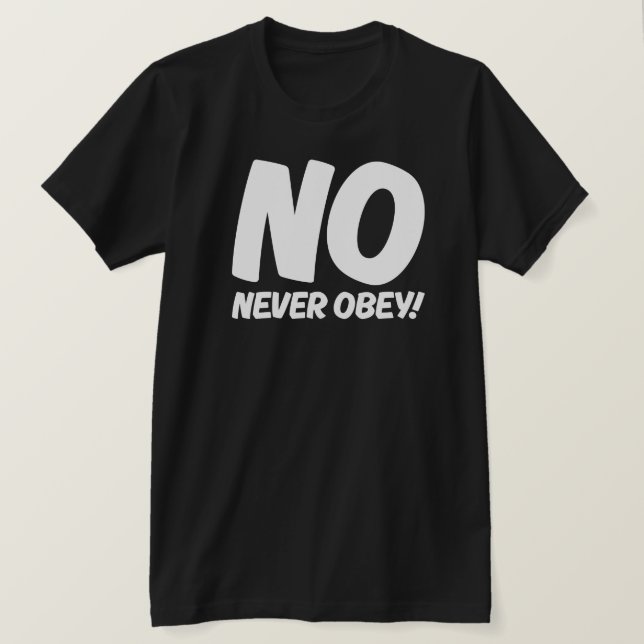 Nunca Obedeça! T-Shirt Black MEN (Frente do Design)