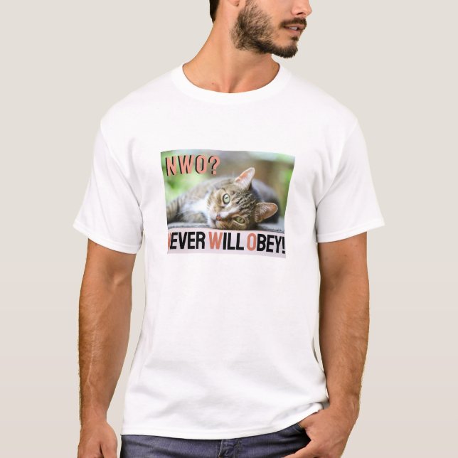 Nunca Obedecerá (luz) à camisa (Frente)