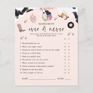 Nunca ou Nunca   Disco Cowgirl Bachelorette Game
