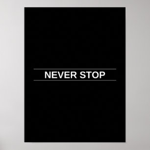 Nunca Parar - Poster Motivacional