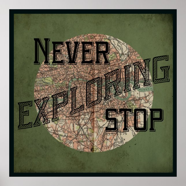 Nunca Pare de Explorar Poster (Frente)