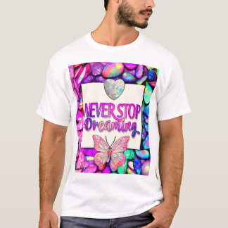 Nunca Pare de Sonhar | Camiseta Opal Butterfly