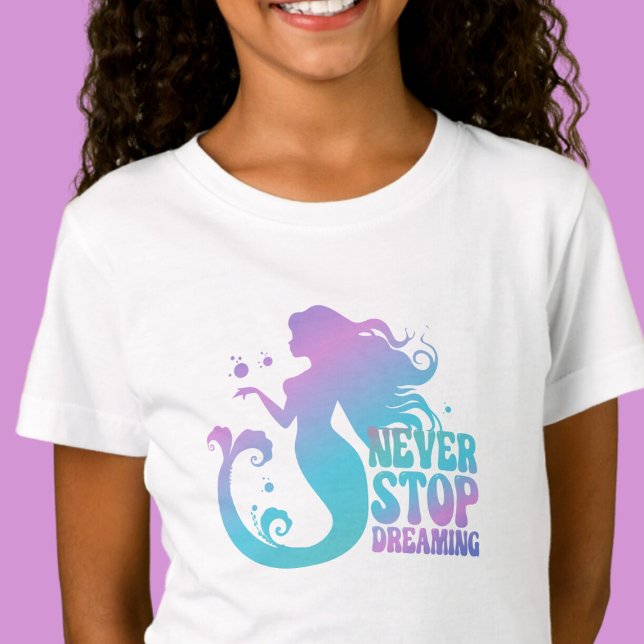 Nunca Pare De Sonhar - Camiseta Rosa Sereia (Criador carregado)