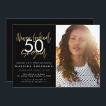 nunca parecia tão bom convite para o aniversário d<br><div class="desc">nunca parecia tão bom convite para o aniversário de fotos. O texto de script moderno monocromático e o design de efeito ouro. pode editar o número para se adequar a qualquer elemento etário de uma coleção.</div>