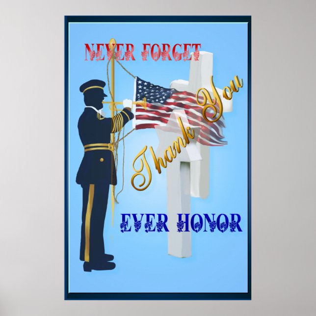 Nunca se esqueça de honrar grande Poster (Frente)