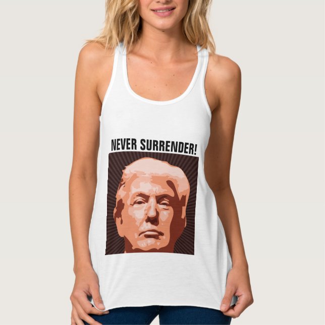 NUNCA SE RENDAM! CAMISAS DO DONALD TRUMP (Frente)