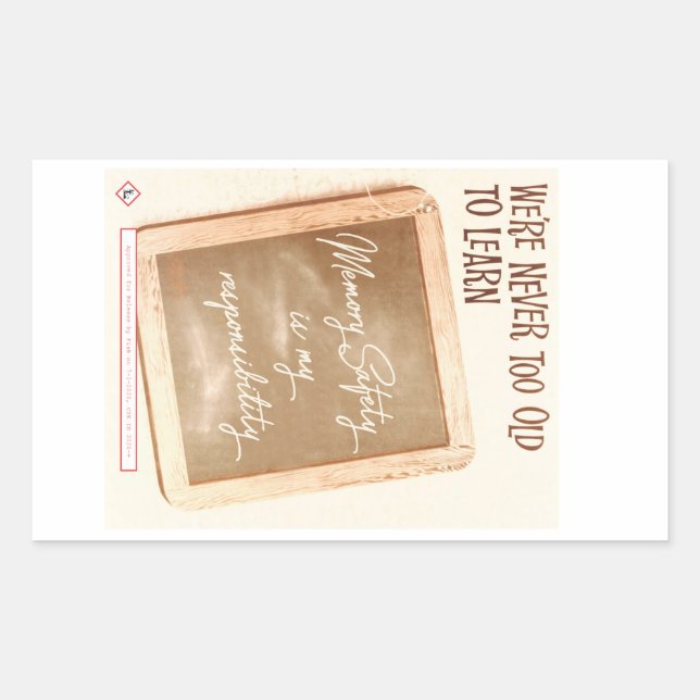 Nunca somos velhos demais para aprender adesivo (Frente)