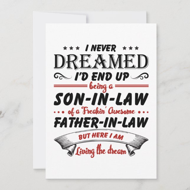 Nunca Sonhei que acabaria sendo um genro (Frente)