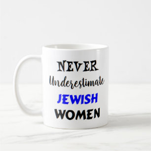 nunca subestime a mulher judia caneca de café