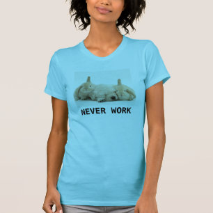 Nunca trabalhe coelhos e camisa do filhote de