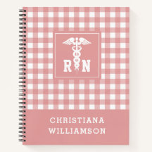 Nurse Registrada de Padrão de Xadrez Personalizado