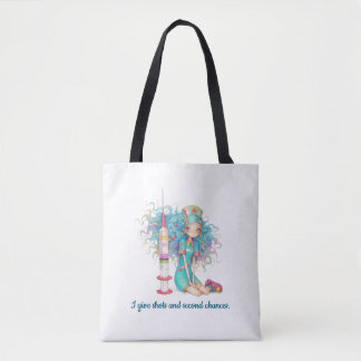 Nurse Tote Bag. I give shots and second chances.