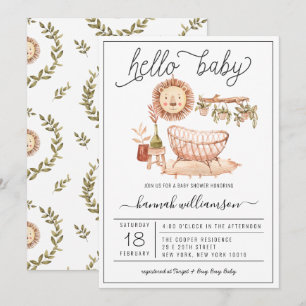 Nursery Boho Neutro Convite de Churrasco de Bebê