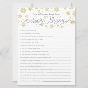 Nursery Rhyme Game Card Gênero Chá neutro